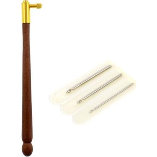 Tambour Hook with 3 Needles 70 90 100 Embroidery Tools Sequins Bead Neddle Tool