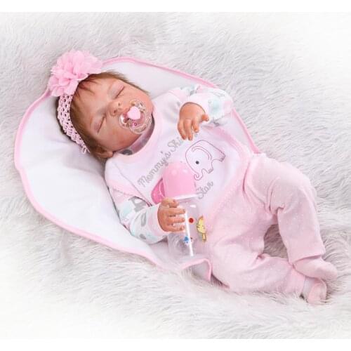 Bebe Reborn dolls toy 23"NPK full body silicone reborn baby dolls baby real alive newborn girl bathe toy detail painted