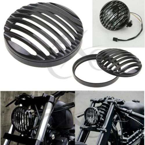 Motorcycle 5 3/4" CNC Headlight Grill Cover For Harley Sportster Iron XL 883 1200 2004-2014