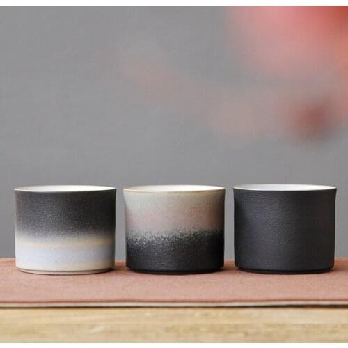 Japanese Style Stoneware Ceramic Porcelain Tea Cup Teaware Master Cup Retro Tea Cup Single Cup Kung Fu Tea Set Pottery Cup Large