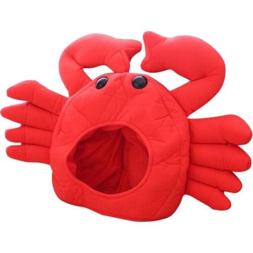 Lovely Taiyaki Crab Shape Cotton Earflap Beanie Cap Hat Costume Parties Supplies