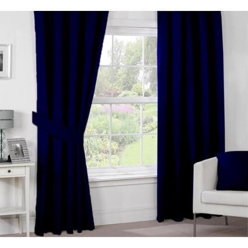 Nature Curtain Blackout Blackout Curtain Fabric Laced, Pilesiz-Dark Blue 140x250 cm