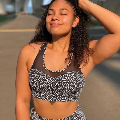 Mesh Sports Bra for Women Gym Fitness Clothing Sportswear Yoga Wear Womens Workout Underwear Jogging Active Bra Training Top