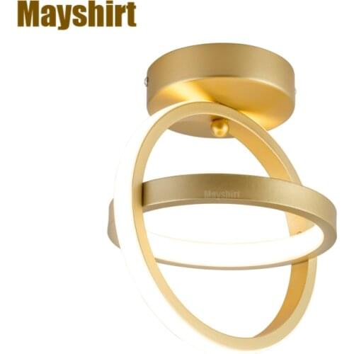 Nordic Gold Ring Ceiling Lights Modern Led Ceiling Lamp Living Room Hanging Light Fixtures Bedroom Kitchen Lighting Home Decor