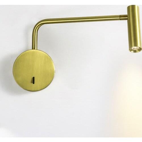 Nordic 3W CREE LED Wall Sconce Bedside Light Fixture Reading Lamp Switch Living Room