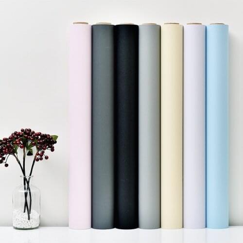 Modern living room furniture desktop waterproof wallpaper vinyl self-adhesive contact paper solid color home decoration