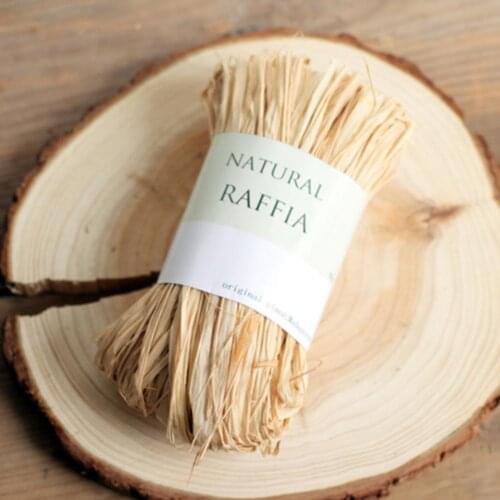 10 roots/bag Raffia Natural Rope DIY Crafts Wedding Invitation Gift Packing Rope Natural Raffia Rope Party Decor 95-120cm
