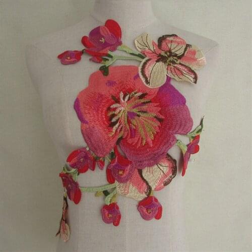 High quality hot sale Fabric Flower Embroidery Sewing Applique Lace Collar Neckline DIY Craft Clothing Accessories Supplies