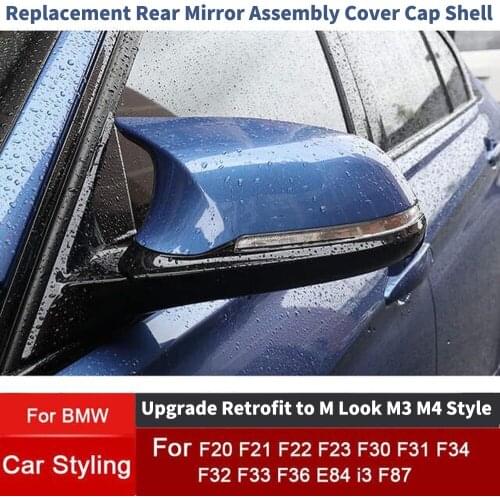 Replacement Carbon Fiber Rear Mirror Cover Cap Shell M3 M4 For BMW 1 2 3 4 series F20 F21 F22 F23 F30 F31 F32 F33 F34 F35 E84