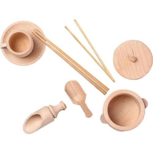 1Set Kitchen Tableware Toys Set Mini Tableware Tools Kids Role Play Toys
