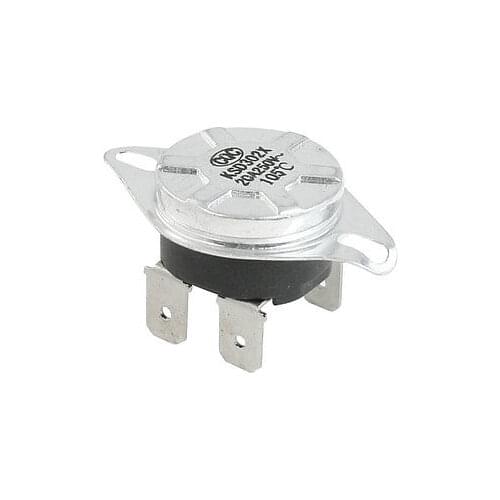 105 Celsius 250V AC 20A Normal Open Bimetal Thermostat Switch