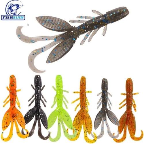 Soft Lure 12pcs Fishing Lures Fake Bait Weights 5.5cm /1.4g Worm Bait Bass Fishing Soft Bait Saltwater Lures Trolls Fish Lure