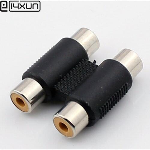 2pcs/lot RCA Connector RCA jack to RCA jack connector female to female adapter audio video speaker earphone cable wire connector