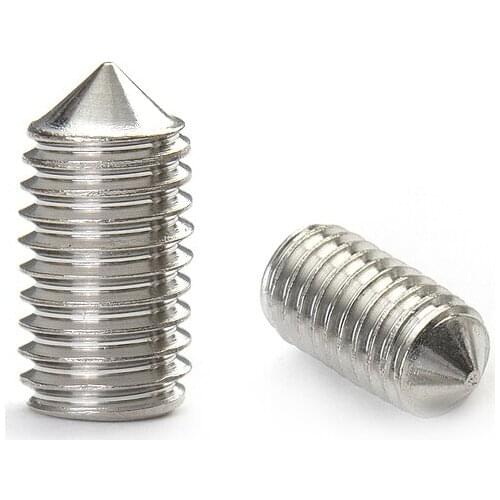 30pcs M4 stainless steel hex socket tip set screws machine screw installation bolts 3mm-10mm length