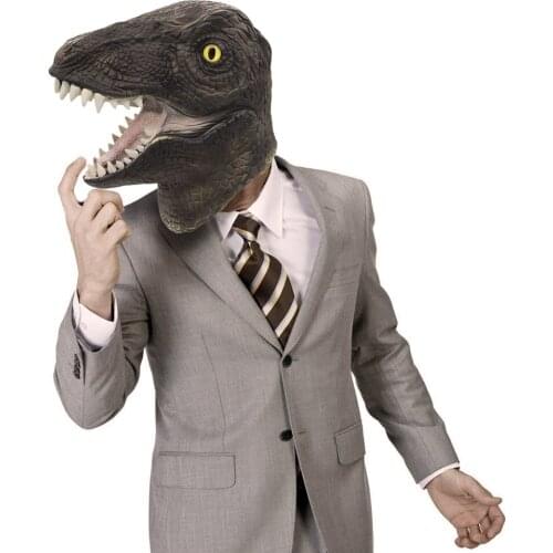 Dinosaur Head Mask Scary Latex Halloween Costume Mask for Masquerade Party Cosplay Halloween animal mask