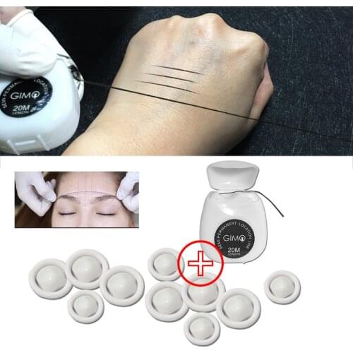 Microblading 20M Pre-Ink String Locktion Line With Color Eyebrow Tint Mixer Brow Mapping Permanent Makeup