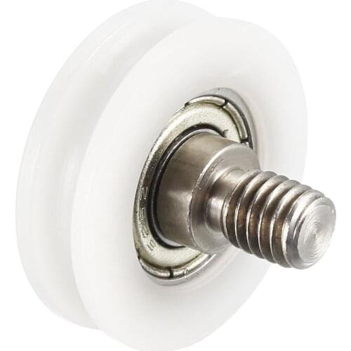 Uxcell Metal V Groove, Guide Bearing Pulley Rail Ball Wheel White-3mm-1pcs-M6