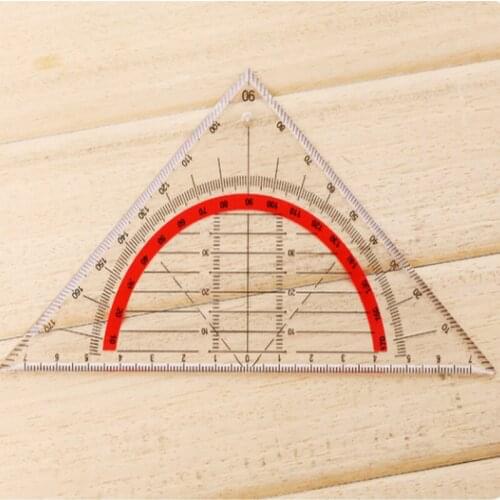 400 pc Students Stationery Office Multi-function Set Square Triangle Multifunctional Ruler Protractor Triangle Coordinate Rulers