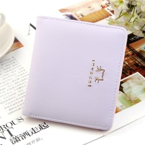 2020 Fashion Cute Cat Face Women Wallet for Credit Cards Small Leather Short Womens Wallets and Purses Carteira Feminina