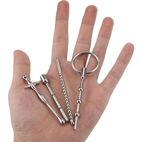 Male Urethral Dilator Masturbator Stainless Steel Penis Plug Long Sounding Rod Adult Sex Toys For Men Urethra Plug Penis Inserts