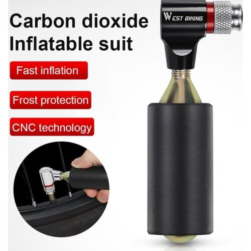New Upgrade CO2 Pump for Bicycle Schrader Presta Adapter Bike Pump Inflator Aluminum Tire Tube Mini Hand Pump NO CO2 Cartridge
