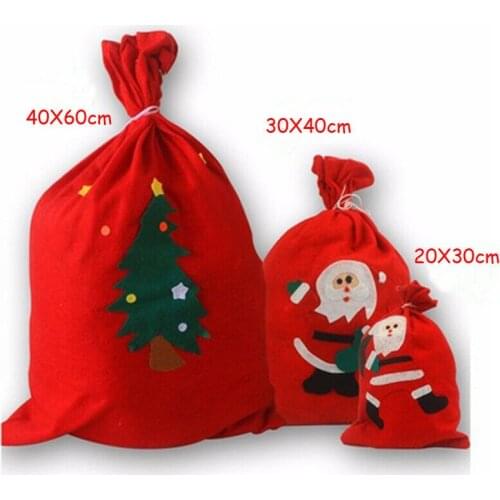 2019 New Merry Christmas Santa Sack Gift Presents Bag Christmas Tree Candy Bags Bottle Gift Bag Xmas Gift Bag