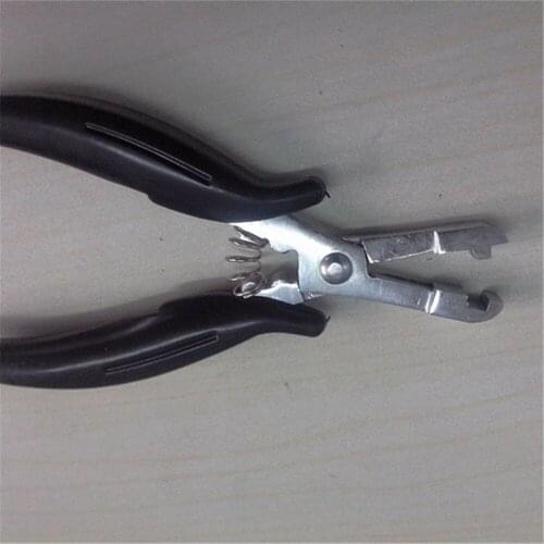 Wholesale 14.5cm C type stainless steel hair extension plier hair extension tools forceps for removal of hair micro ring pliers