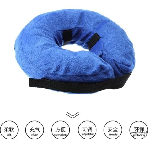 Elizabeth Lap Pet Anti-Bite Cat Collar Dog Sterilization Anti-Lick Protective Head Air Inflation Ajustable Collar Necklace