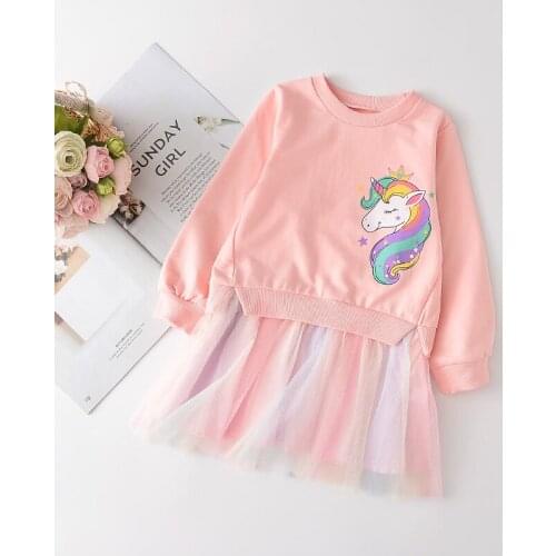 Casual Girl Princess Dress Elegant Long Sleeve 2020 New Spring Autumn Kid Mesh Dress Children Clothing Kids Clothes Girl Dresses