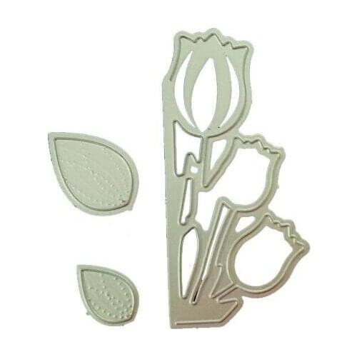 Tulip Flower Cutting Dies for Scrapbooking DIY Card Stencil Paper Craft Dies Decorative Embossing Die Cutters DIY Crafts