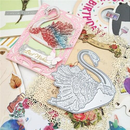 Crystal Swans Customized Carbon Steel Die Cutting Dies Scrapbooking Embossing Dies Cut Stencils DIY Decorative Cards