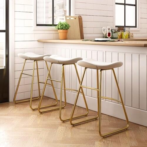 Nordic Bar Stool High Feet Stool Moddern Minimalist Wought Iron Houshold Furniture Luxury Stool Bar Chair Coffee House Bar Chair
