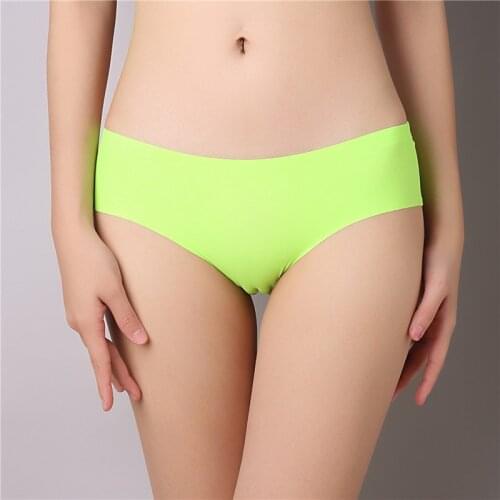 New Summer Ice silk Underwear Women Panties Seamless Woman Bikini Briefs Invisible No line Intimates Fashion Sexy Lingerie Thong