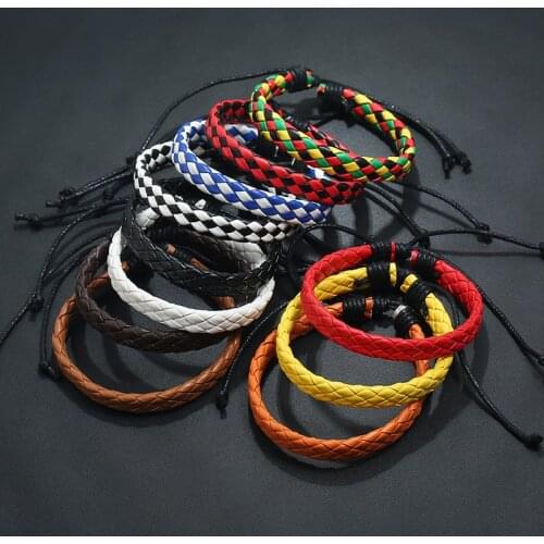 CIBOCIBO Vintage Classic Leather Men Bracelet 2021 Wristband Bracelet Men Braided Trendy Brand Punk Pulsera Hombre Gifts For Men