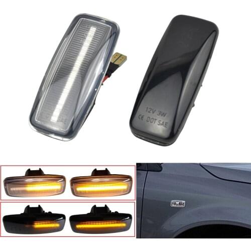 2PCS Sequential Dynamic LED Turn Signal Side Marker Light For Nissan Teana J31 Maxima Sylphy Almera Murano Bluebird Sunny