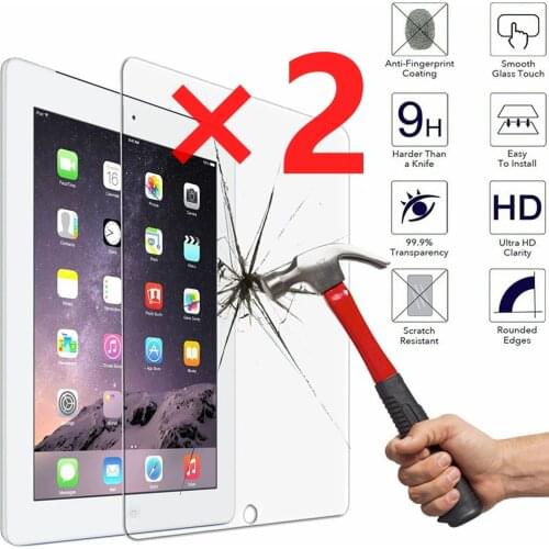 2Pcs Screen Protector Cover for Apple IPad 3/IPad 2/ IPad 4 9.7 Inch Tablet Tempered Glass Anti-Fingerprint Tempered Film