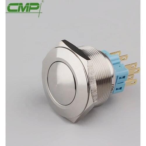 CMP 28mm Series Anti-vandal Push Button Switch CE And TUV Approval Spherical Self-locking Button Switchg