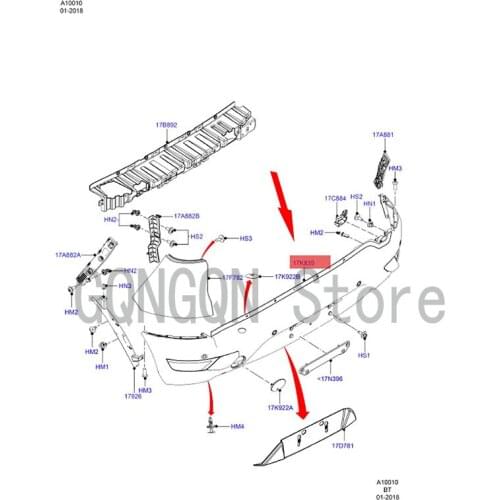 CAR rear bumper without hole bumper assembly For dMo nd eoE cos po rt rear wheel arch bracket bumper fixing bracket