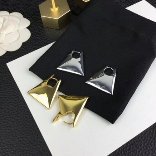 European and American cold scenery trapezoidal Earrings geometric stereo Earrings