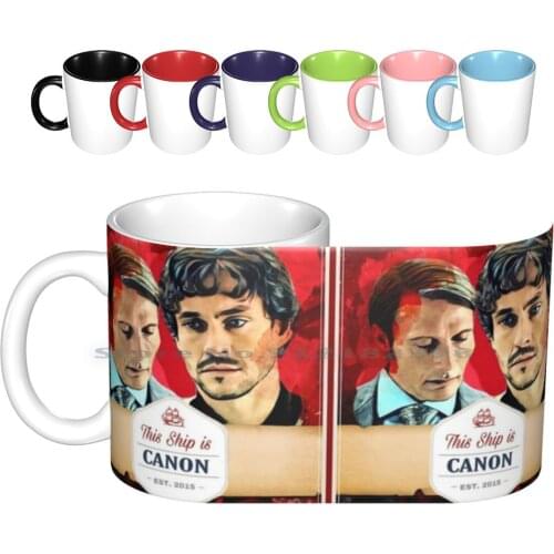 Hannigram-This Ship Is Canon Ceramic Mugs Coffee Cups Milk Tea Mug Hannibal Hannigram Fannibal Cannibal Lecter Will Hannibal