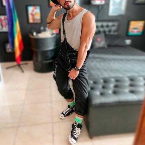 INCERUN 2021 Vintage New Mens Suspenders Jumpsuit Sleeveless Bib Pants Work Clothes Fashionable Loose Rompers Long Sleeve S-5XL