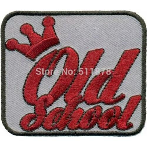 Crown Old School Vintage Biker Vest Patch Music Band EMBROIDERED IRON On Patch APPLIQUE Rock Punk Badge