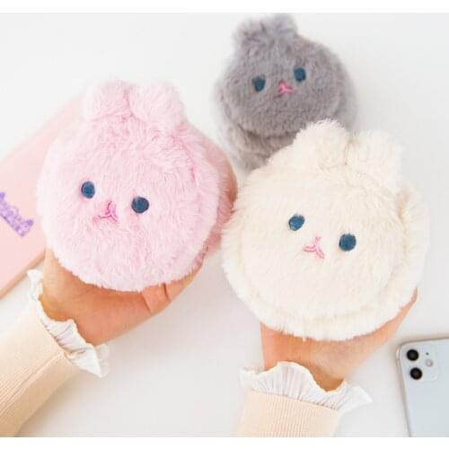 Bunny jewellery bag cute plush jewelry box girl portable jewelry storage bag coin pouch kids purses cute purses and handbags