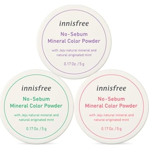 No Sebum Color Mineral Powder 5g Korean Oil Control Loose Powder Mineral LongLasting Setting Makeup Powder Highlighter Concealer