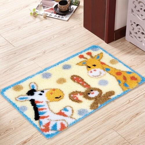 Animal Pattern Carpet Latch Hook Kit Embroidery Package DIY Needlework Craft