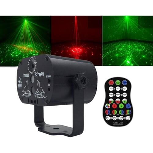2018 new wireless remote disco laser light aluminum rg porjector LED pattern effect car new year party laser