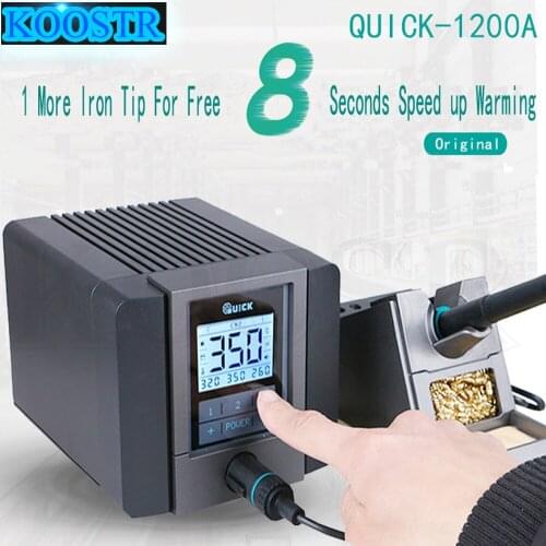 Newest 220/110 120W QUICK TS1200A intelligent touch lead-free soldering station electric iron anti-static soldering iron station