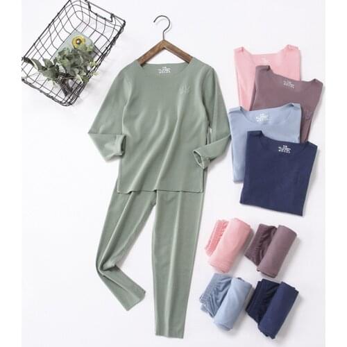 Kids Pajamas Autumn Girls Boys Sleepwear Nightwear Baby Infant Clothes Cartoon Thermal Underwear Sets Cotton Childrens Pyjamas