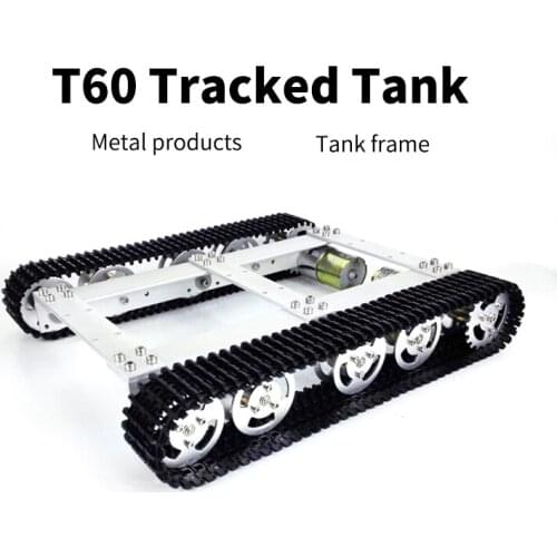 Aluminum Alloy Smart Tank Car chassis, T60 Tank, Experiment platform, for tank development, DIY, smart car, robot competition