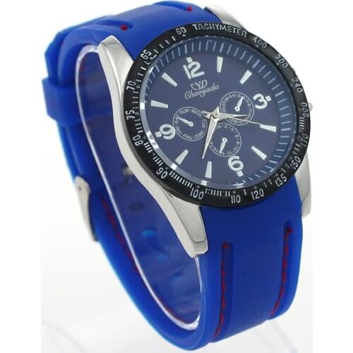 10pcs/Lot Mixed Bulk Fashion Luxury Mens Boy Silicone Strap Analog Dress Quartz Sports Wrist Watch 5Colors C3M10 Free Shipping